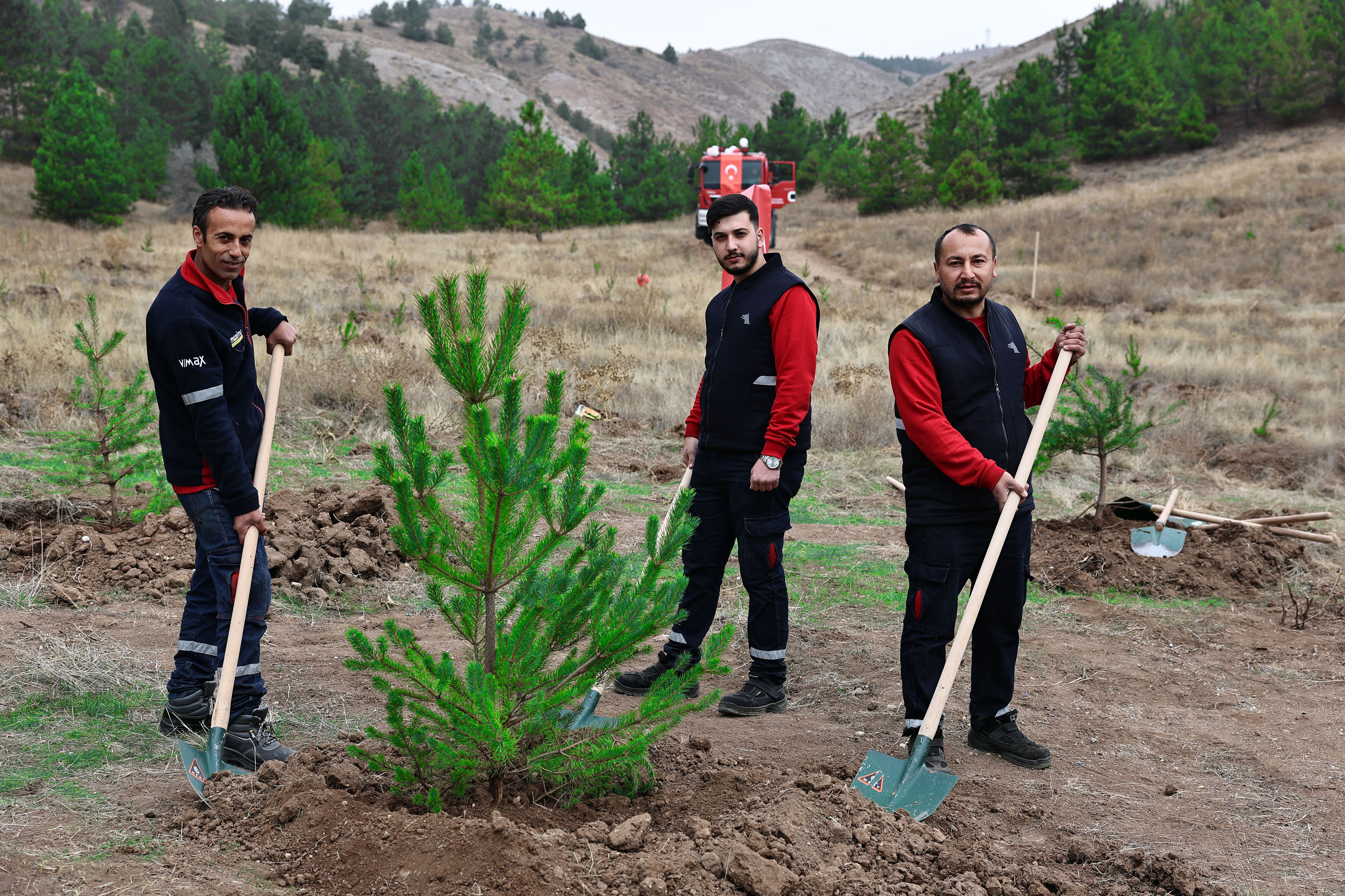 Milli Ağaçlandırma Günü'nde Fidanlar Toprakla Buluşturuldu Milli Ağaçlandırma Günü'nde Fidanlar Toprakla Buluşturuldu