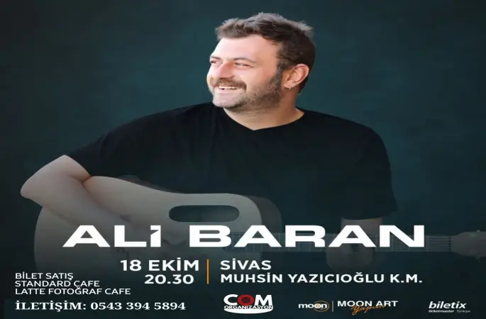 Ali Baran Sivas'ta Konser verecektir