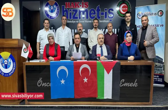 HAK-İŞ Sivas İl Başkanı Nihat Şimşek’ten Filistin’e Destek Bildirisi