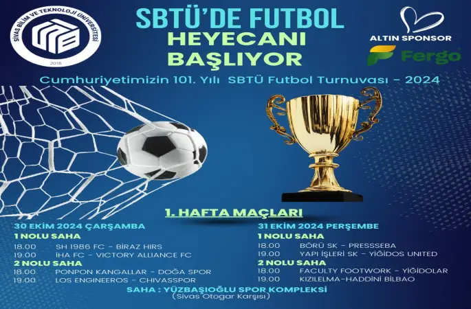 Sivas Bilim ve Teknoloji Üniversitesi’nde Futbol Heyecanı Başlıyor