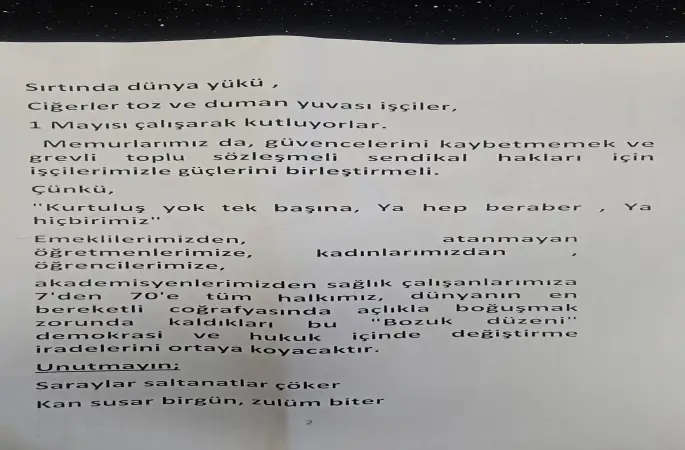 Gazi Doğan“Emeğin Gücüyle, Halkın İradesiyle Biz Kazanacağız”